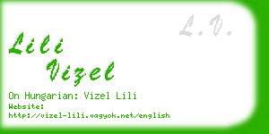 lili vizel business card